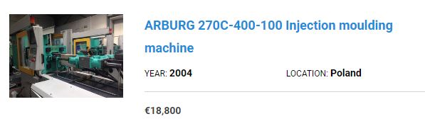 arburg machine price offer 2