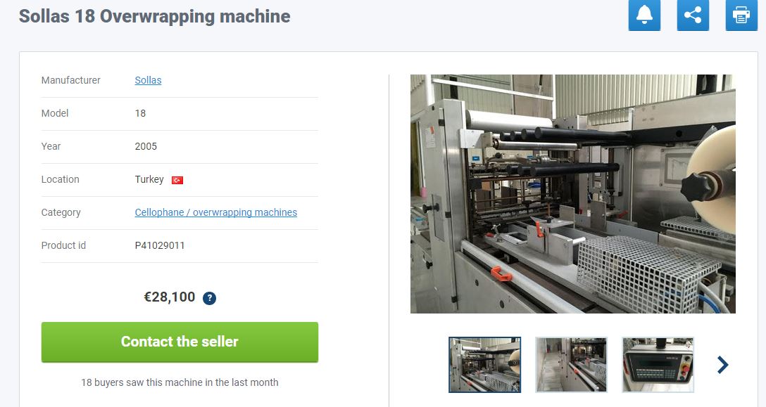 cellophane wrapping machine Sollas